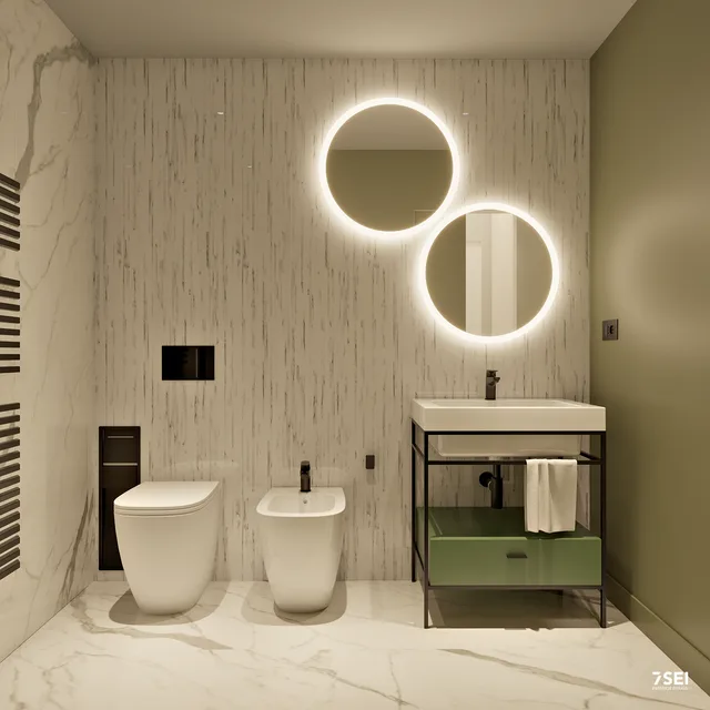 Monolocale Azuni C — Scena Bagno